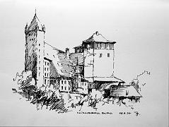 Nürnberg, Burg - 35 x 27 cm, Filzschreiber